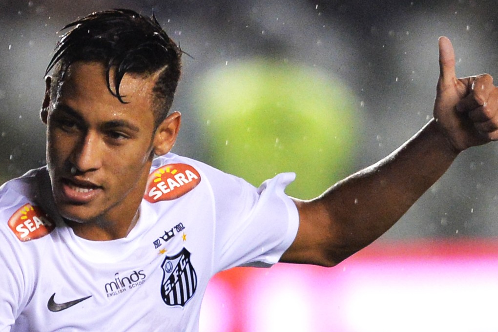 Brazil's Neymar, of Santos FC, will join Spanish football club Barcelona for the next five seasons. Photo: AFP
