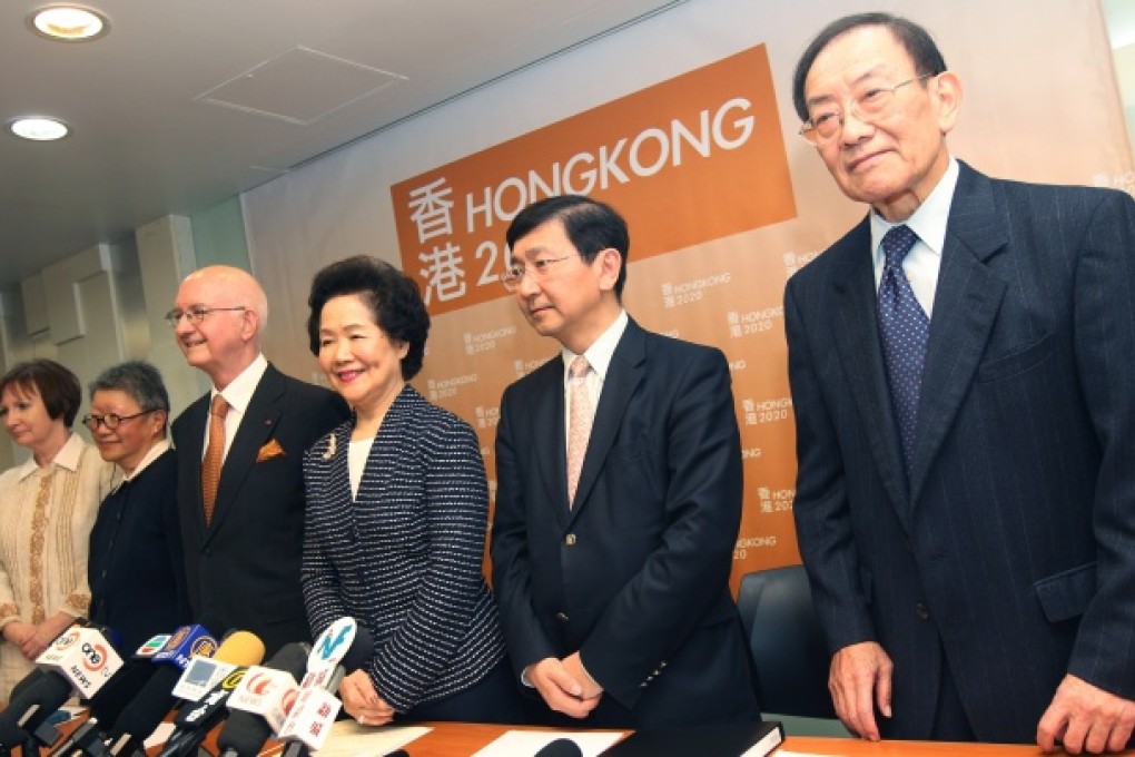 Former Chief Secretary Anson Chan among others attend a press conference aims at pushing political reform in Hong Kong. Photo: David Wong
