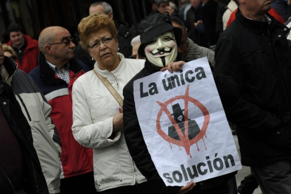 Demonstrators protest against austerity in Spain. European authorities are seeking to turn their focus from cutting back government spending to structural reforms. Photo: Reuters