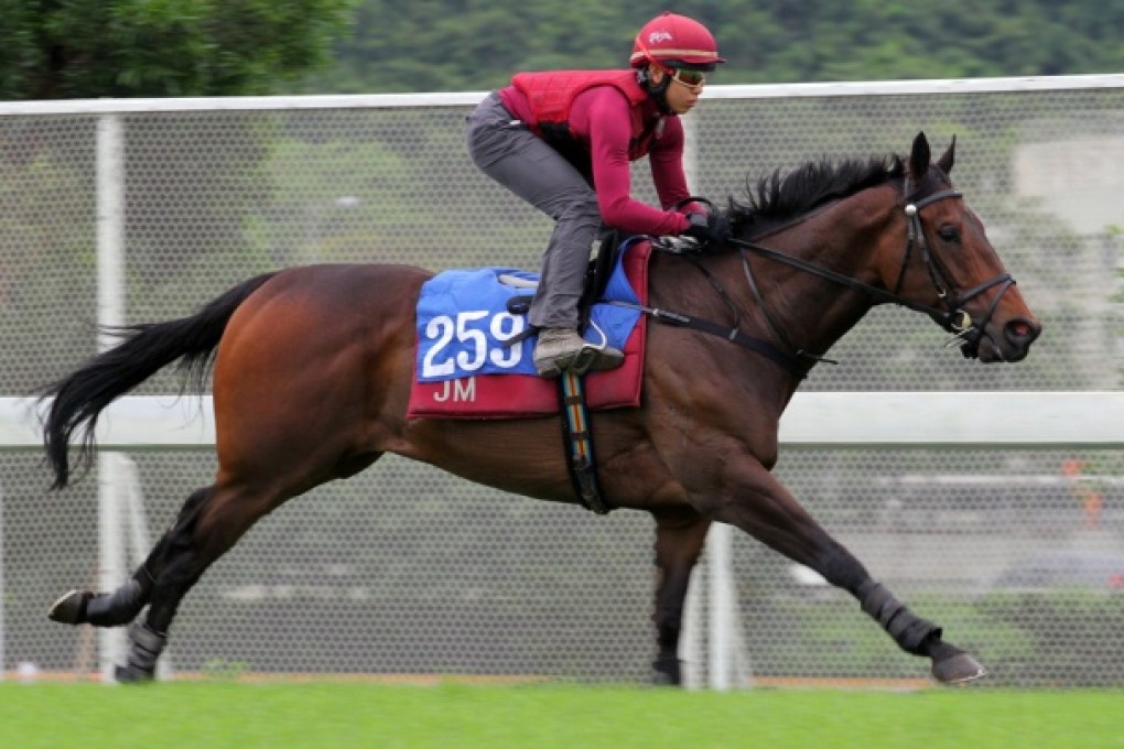 TIME AFTER TIME gallop on the turf at Sha Tin.