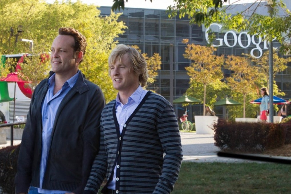 Vince Vaughn and Owen Wilson on the set of The Internship. Photo: Reuters