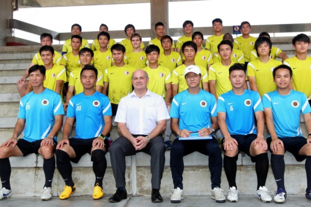 Hong Kong FA chief executive Mark Sutcliffe (front, centre). Photo: May Tse
