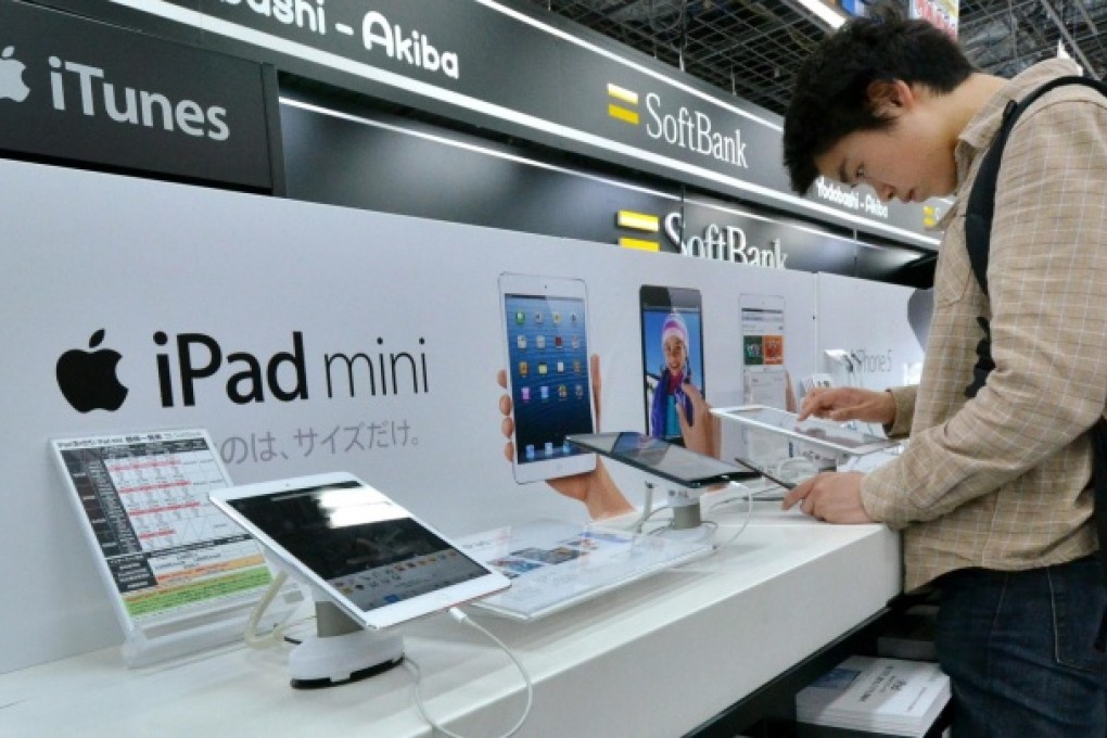 Despite pricier iPads, overall Japanese prices are falling. Photo: AFP