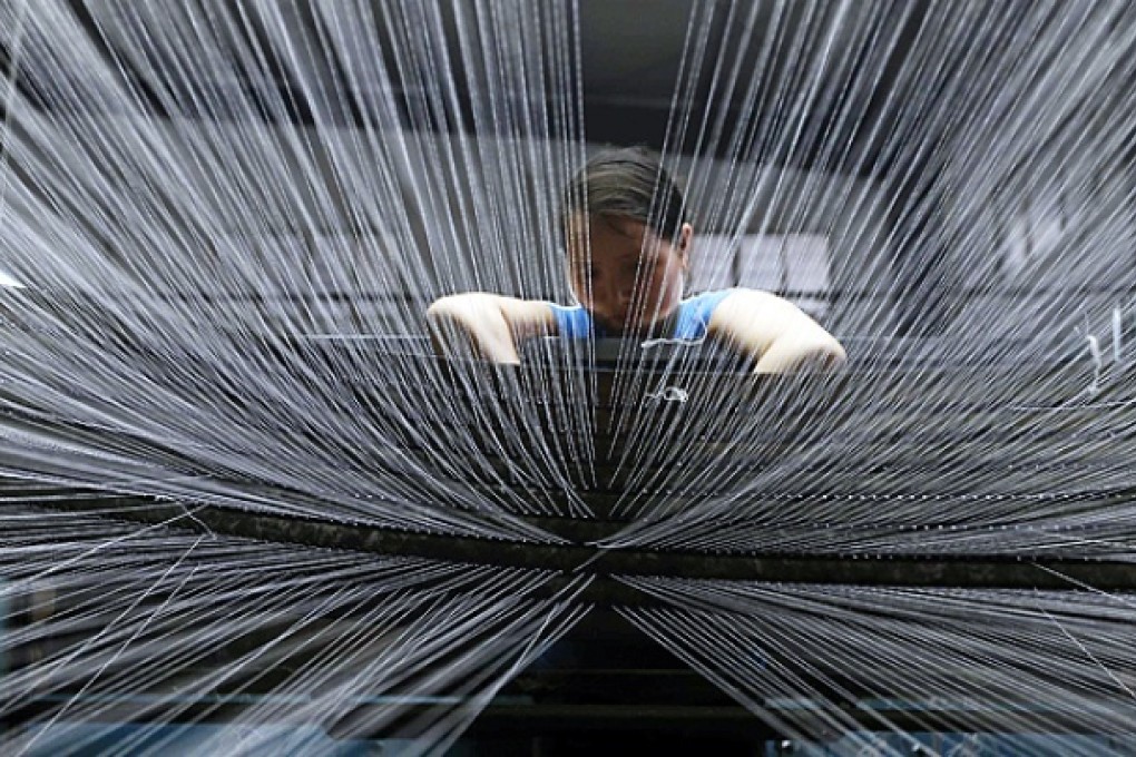 A textile factory in Linhai. Photo: Reuters