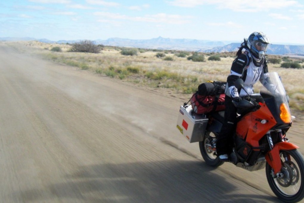 Fang on the road in Namibia. Photo: Fanny Fang Yi and Rupert Utley