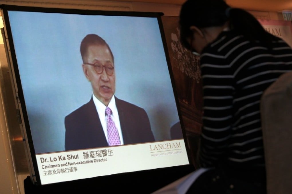 Lo Ka-shui (Left), chairman and non-executive director of Langham Hospitality Investments Limited