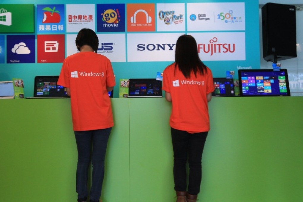 Microsoft said recently that it had sold than 100 million licences for Windows 8 but updated the operating system after listening to customers. Photo: SCMP