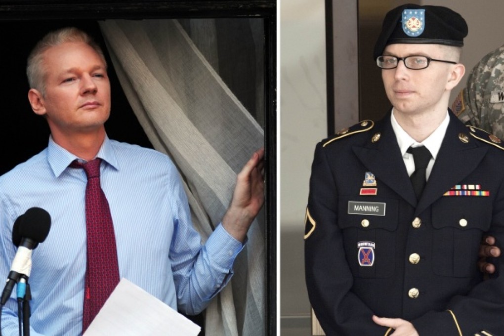 Wikileaks founder Julian Assange (left) and US Army Pfc. Bradley Manning. Photo: AFP