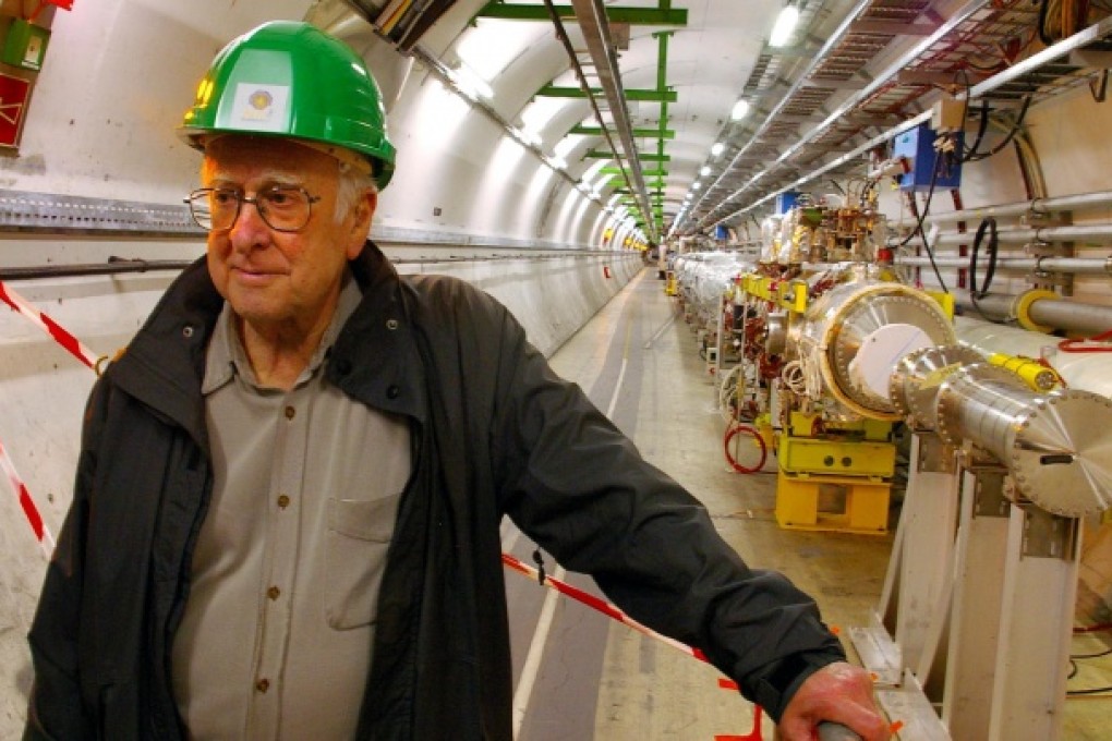 Peter Higgs inside the CERN tunnel in Switzerland. Photo: AFP