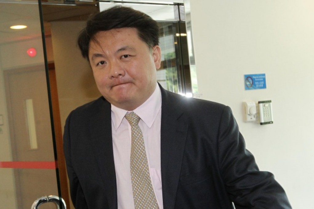 Dr Tsoi Wing-sang appears for a disciplinary inquiry yesterday at the Medical Council in Wong Chuk Hang. Photo: Edward Wong