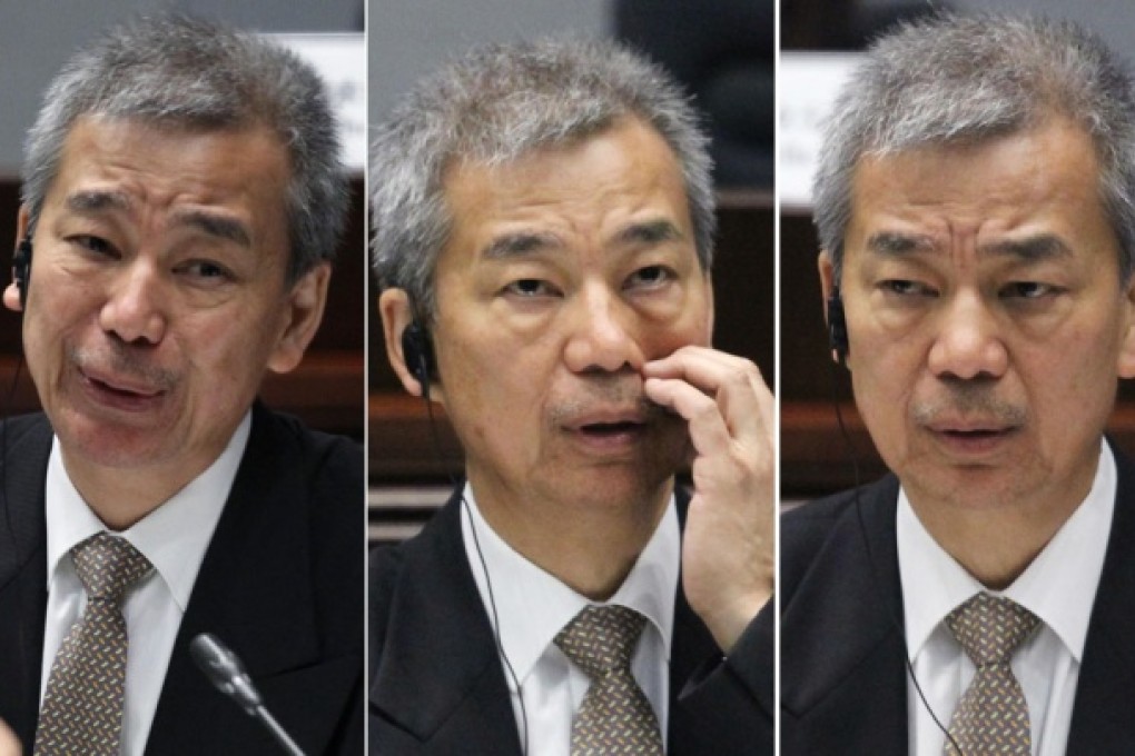 Timothy Tong, former head of the Independent Commission Against Corruption, attends a hearing at Legco yesterday. Photo: Edward Wong