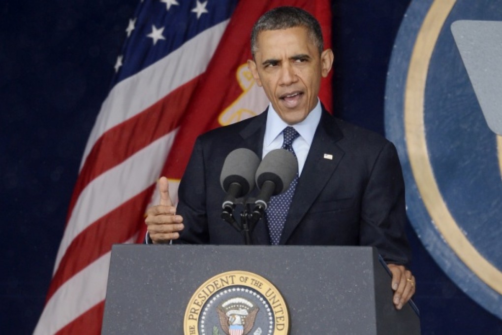 US President Barack Obama spoke at the United States Naval Academy. Photo: EPA