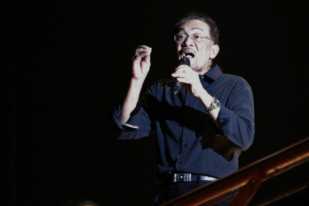 Malaysia's opposition leader Anwar Ibrahim speaks during a rally in Kuala Lumpur, Malaysia. Photo: EPA