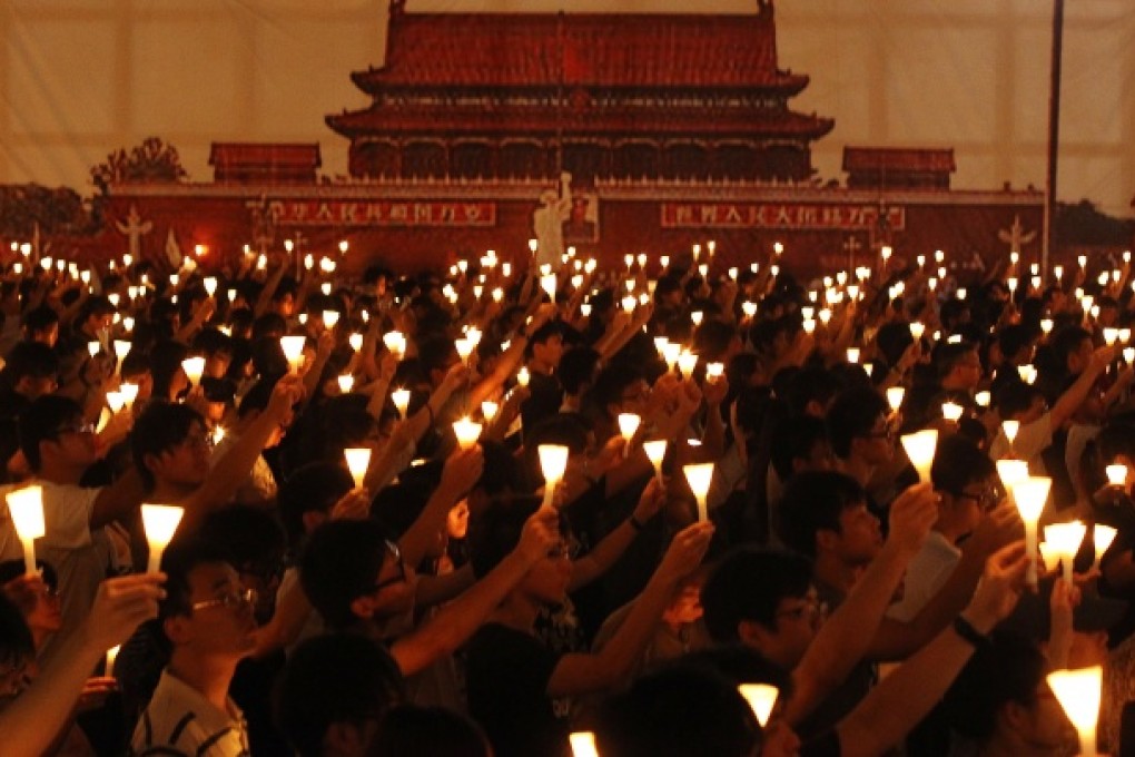 The June 4 candle-light vigil in Victoria Park. Photo: Sam Tsang