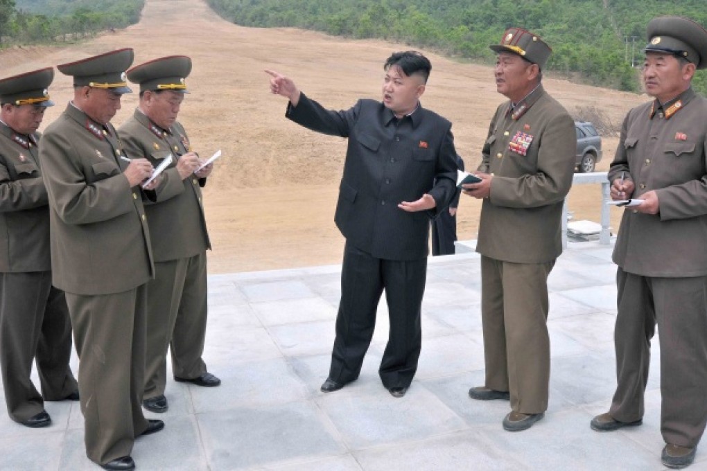 North Korean leader Kim Jong-un during his visit to the ski resort construction site in Masik Pass, Wonsan Province. Photo: EPA