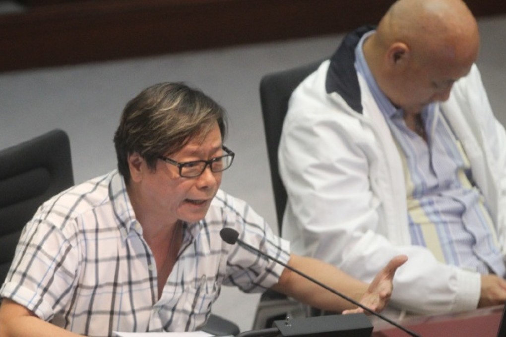 Radical lawmakers Wong Yuk-man and Albert Chan Wai-yip have been given suspended jail terms for unlawful assembly after a protest march two years ago. Photo: K. Y. Cheng