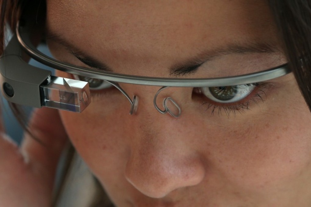 An attendee tries Google Glass during the Google I/O developer conference in San Francisco, California. Photo: AFP