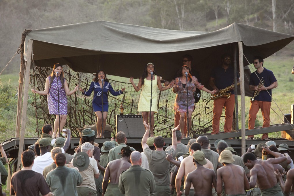 Shari Sebbens, Miranda Tapsell, Deborah Mailman and Jessica Mauboy perform as The Sapphires.