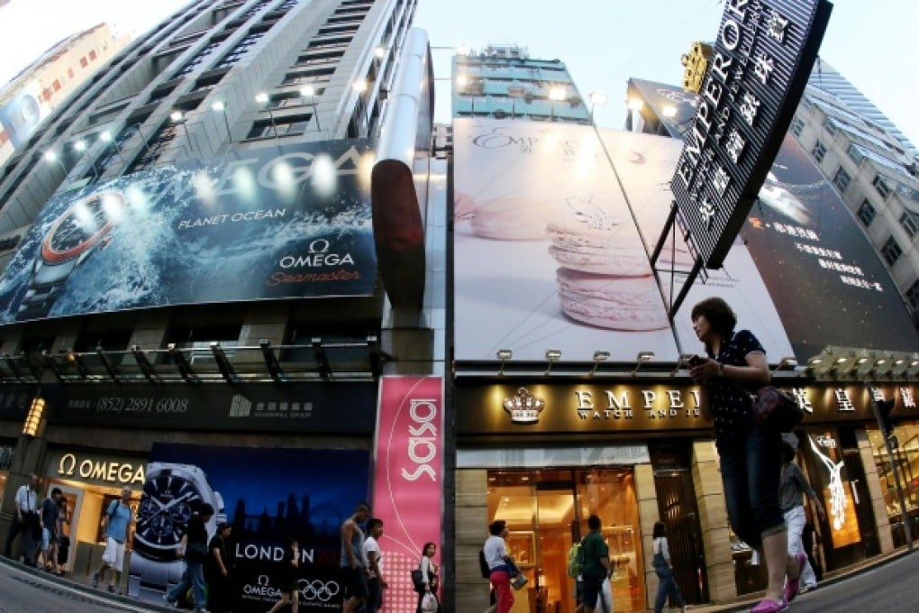 Luxury shops: out of the reach of most Hongkongers? Photo: Felix Wong