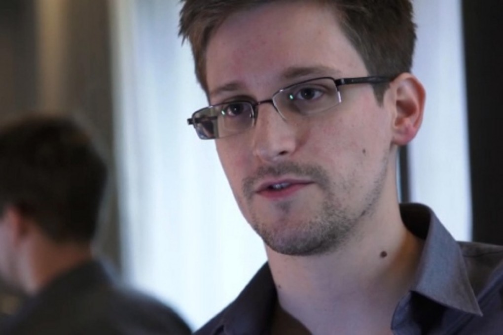 Edward Snowden speaks during an interview with The Guardian newspaper at an undisclosed location in Hong Kong. Photo: AFP