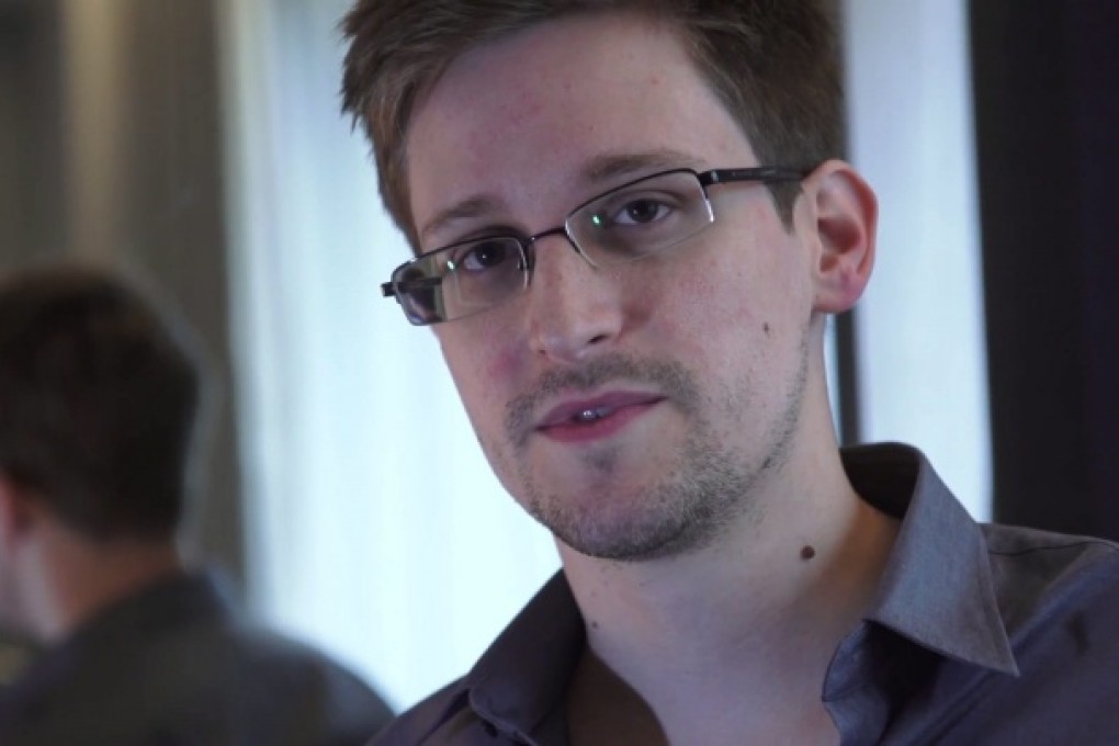 A video grab courtesy of The Guardian newspaper showing former CIA employee Edward Snowden during an exclusive interview. Photo: EPA