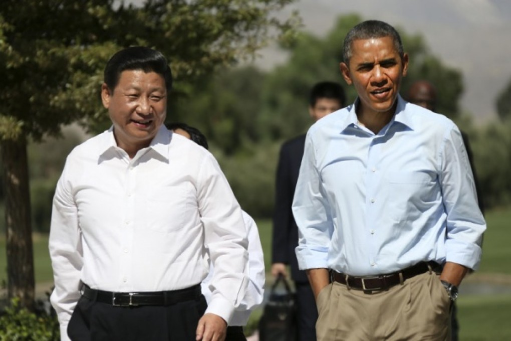 Chinese President Xi Jinping and US President Barack Obama held meeting in California to exchange views on economic ties. Photo: Xinhua