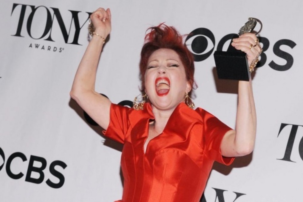 Cyndi Lauper is ecstatic over her first Tony award. Photo: EPA
