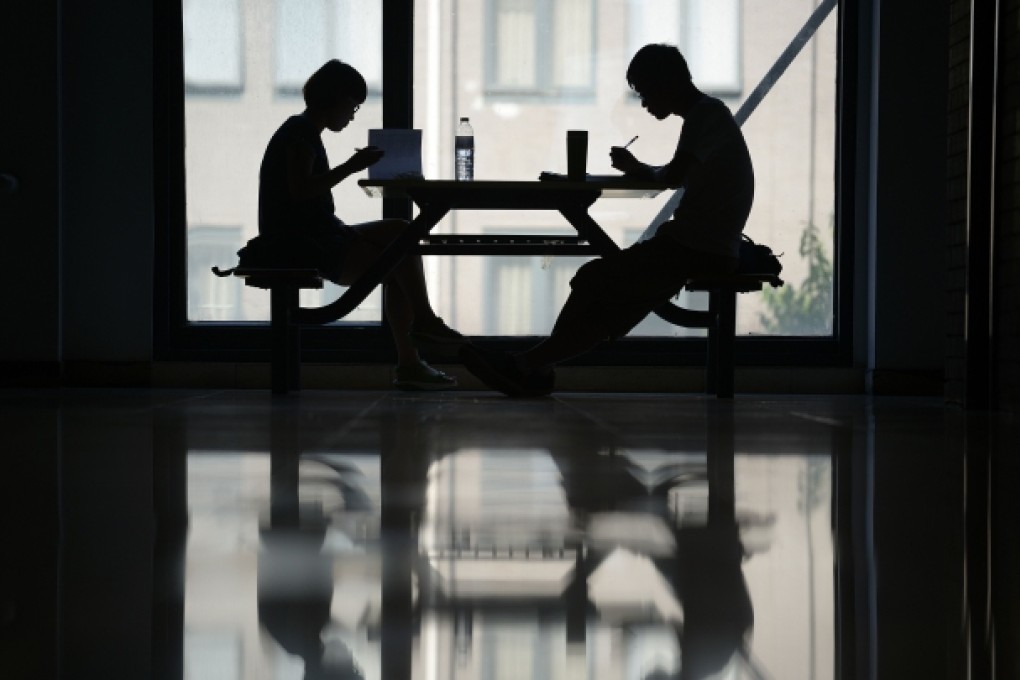 Chinese students study in a building at a university in Beijing. Photo: AFP