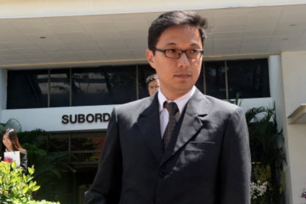 Gary Low, the lawyer for the three Lebanese referees accused of accepting free sex, left the court yesterday. Photo: AFP