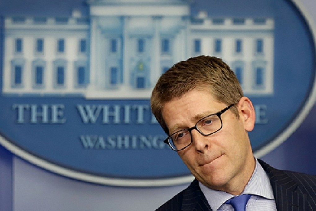 US President Barack Obama’s spokesman Jay Carney fended off all questions about Edward Snowden on the grounds that a legal investigation was under way. Photo: Reuters