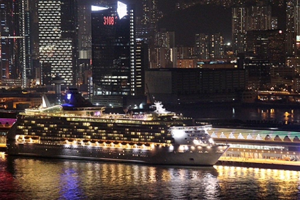 The Mariner of the Seas, paying its first visit to Hong Kong, docked at the newly opened Kai Tak cruise terminal. Photo: Dickson Lee