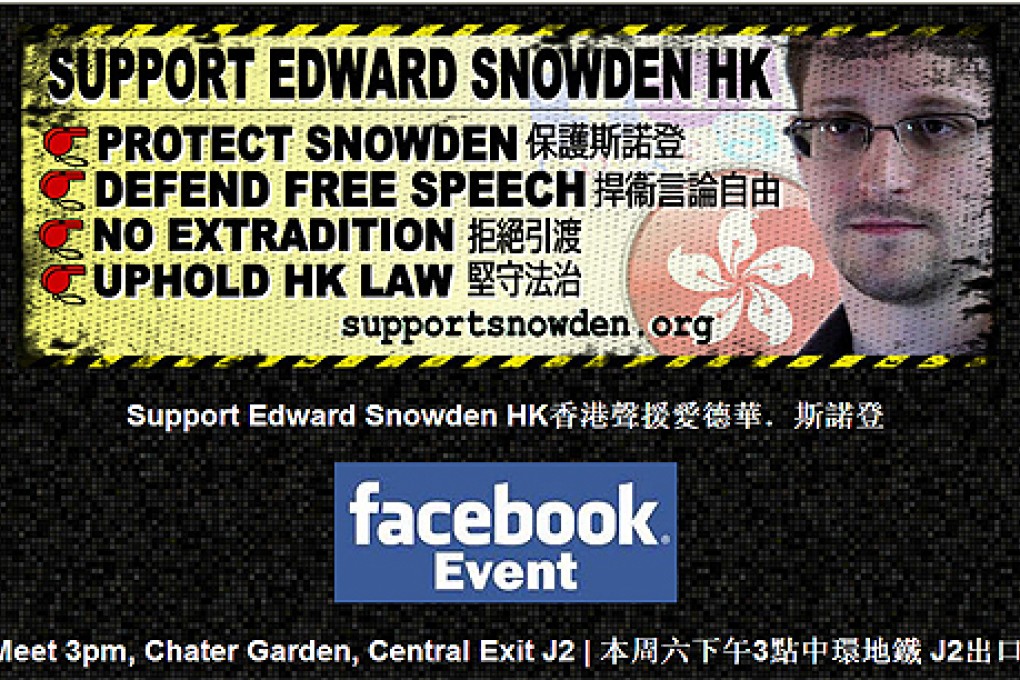 Hong Kong march in support of Edward Snowden set for Saturday