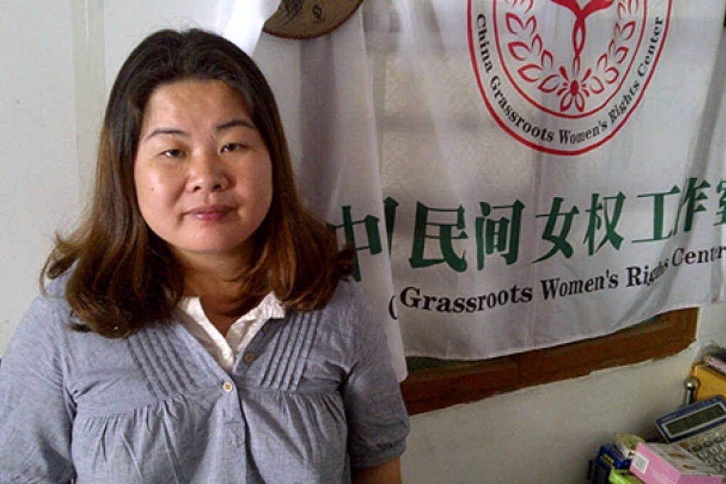 Ye Haiyan, the campaigner for sex workers' rights who was confronted by protesters after her release by Bobai county police in Guangxi early yesterday. Photo: Mimi Lau