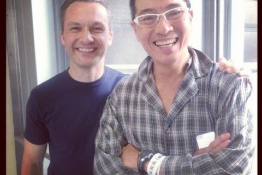 Sandro and Philip in good spirits at the hospital on Wednesday, June 12. Photo: Sandro G.