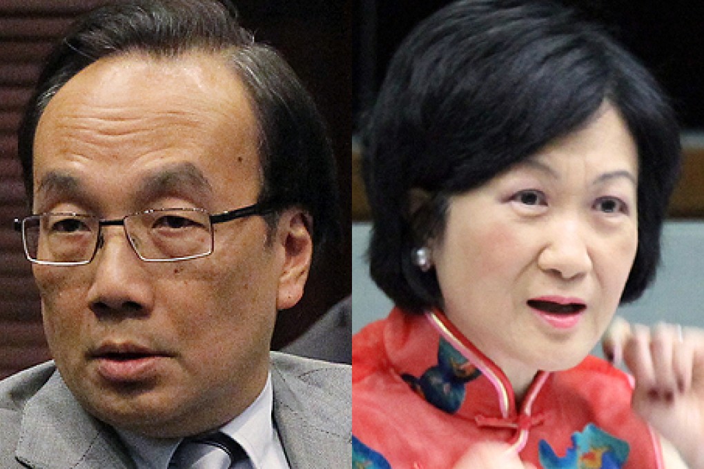 Civil Party leader Alan Leong (left) and Executive Council member Regina Ip. Photos: K.Y. Cheng and Edward Wong