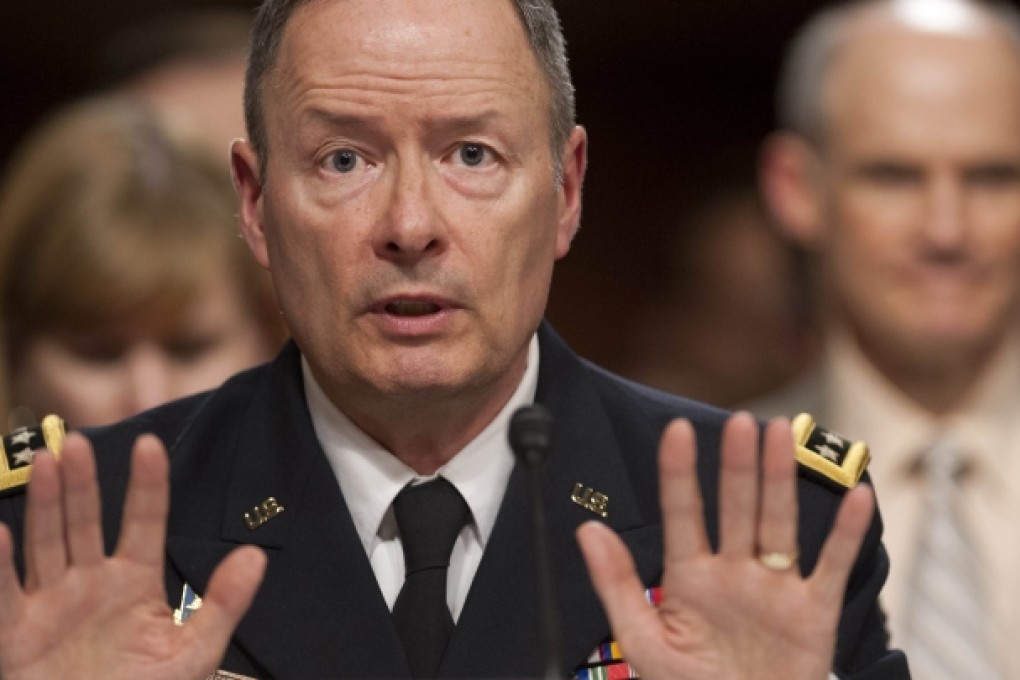 General Keith Alexander, director of the National Security Agency (NSA), commander of the US Cyber Command and chief of the Central Security Service testifies before the Senate Appropriations Committee on the agency's PRISM program. Photo: AFP