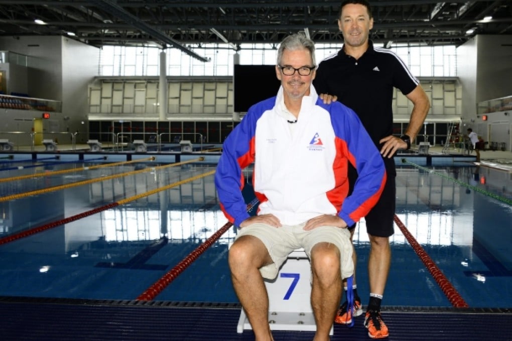 Neil Harvey (sitting) and Patrick Kelly. Photo: Richard Castka/Sportpix International