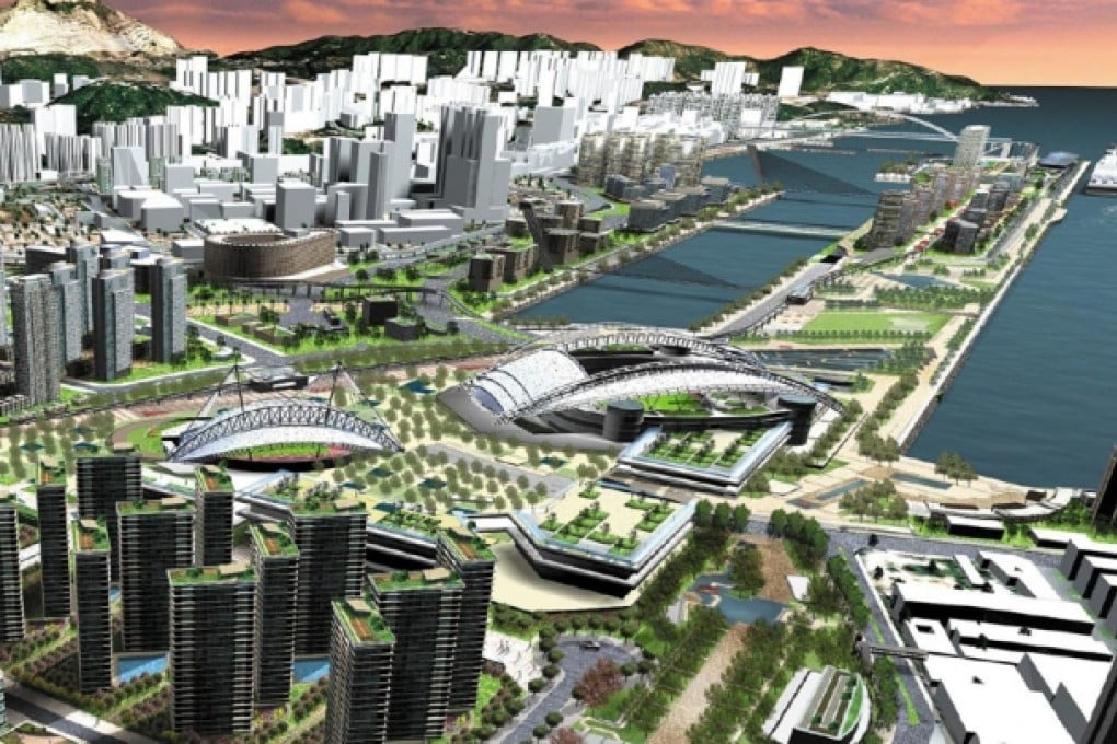 Artist's impression of the planned Kai Tak sports hub