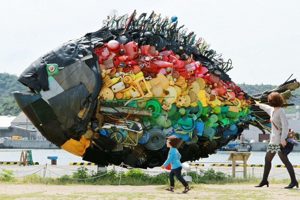 A giant sea bream by the art group Yodogawa Technique. Photo: AFP