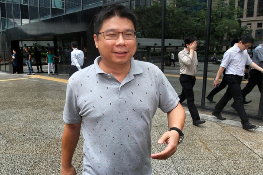 Defence witness Jackie Pan Chik leaving court. Photo Nora Tam