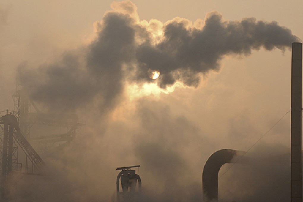 A cement plant in eastern China's Shandong province. Photo: AP