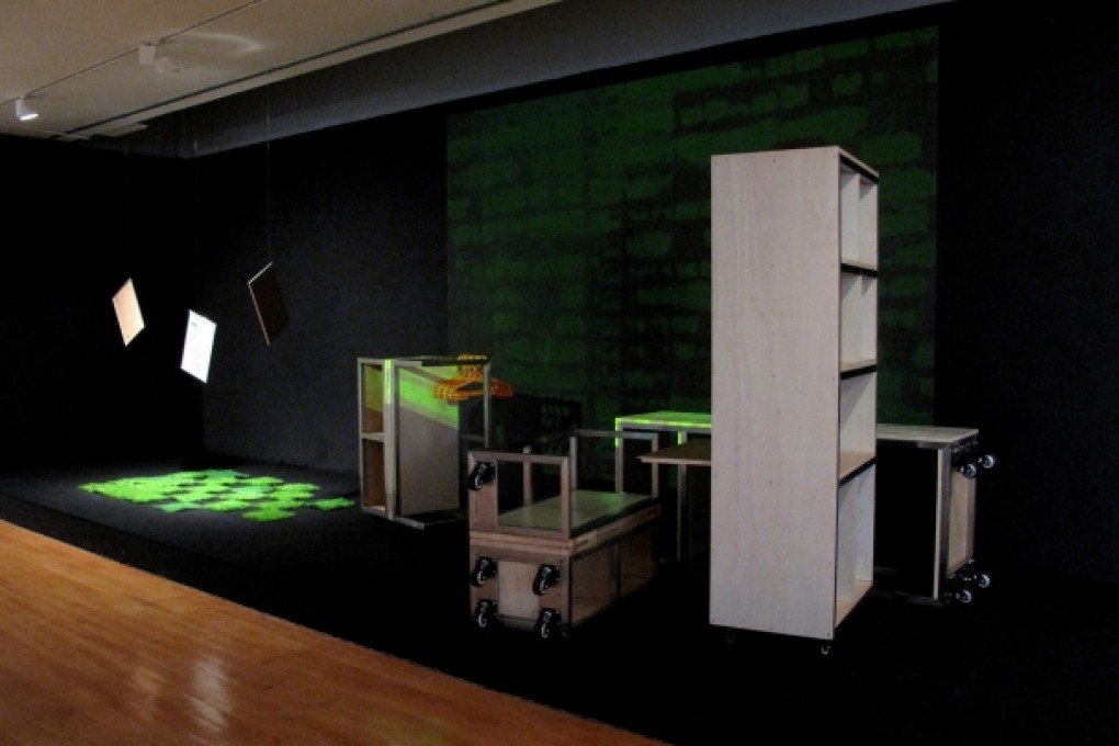 Shelving and wardrobes are assembled or disassembled into beds, movable tables or stools in Andre Lui's critique of fast-paced urban life.