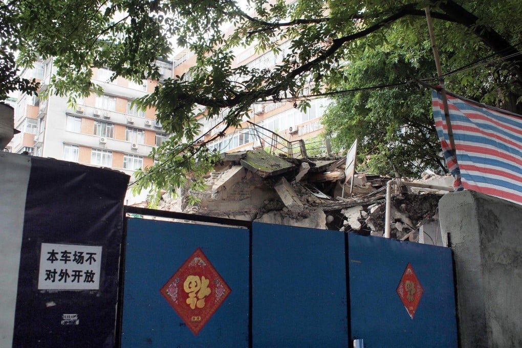 One of the 1940s mansions that was torn down in Guangzhou.