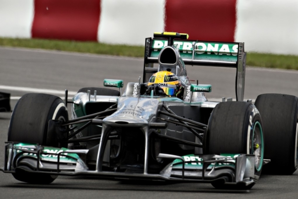 Mercedes Formula One driver Lewis Hamilton drives in the Canadian F1 Grand Prix in Montreal, Canada. Photo: Xinhua