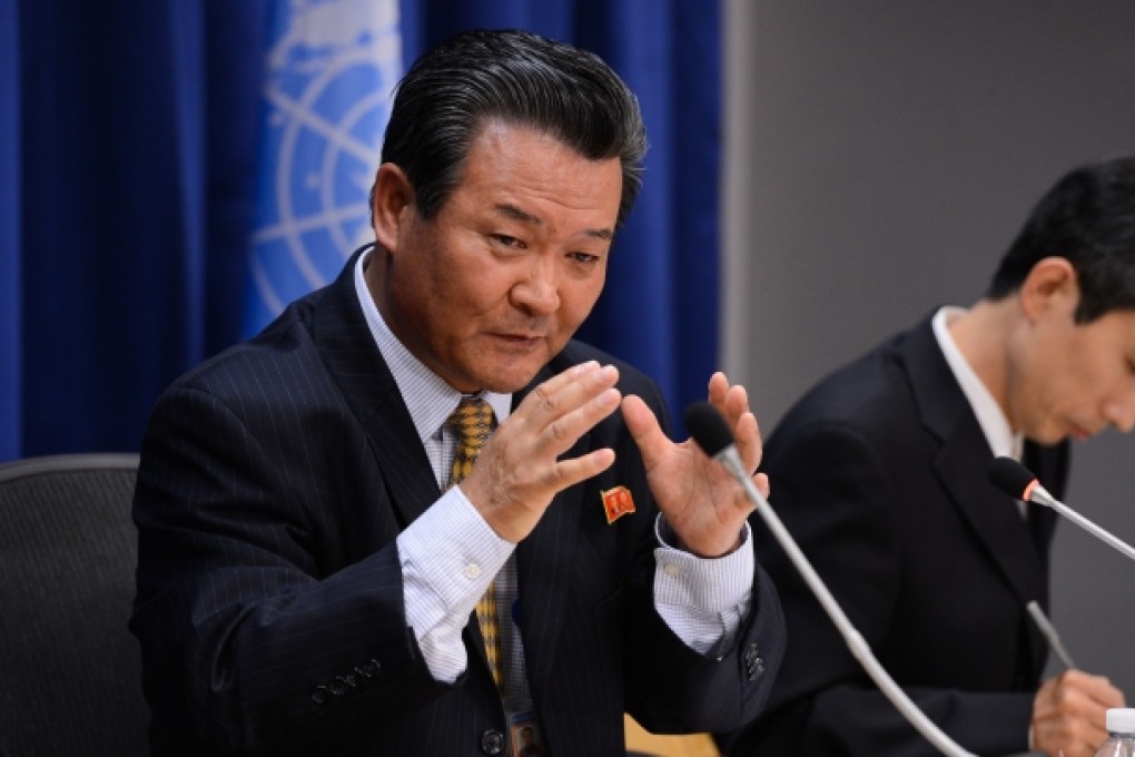 Sin Son-ho, North Korea's ambassador to the United Nations, at the UN headquarters in New York. Photo: Xinhua