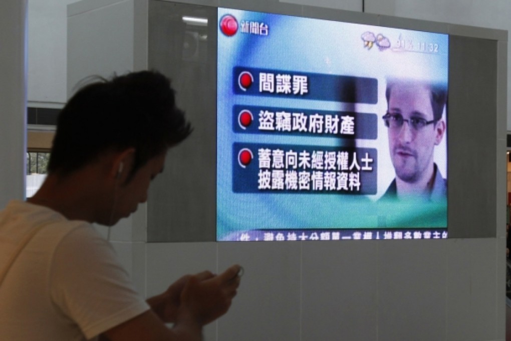 A report in The Washington Post said US authorities had asked Hong Kong to issue a provisional warrant to detain Snowden. Photo: Reuters