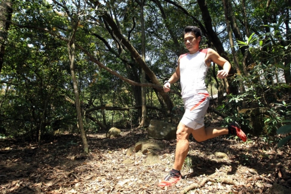 Trail runner Wong Ho-fai in action at Rotary Park, Tai Mo Shan. Photo: Edward Wong