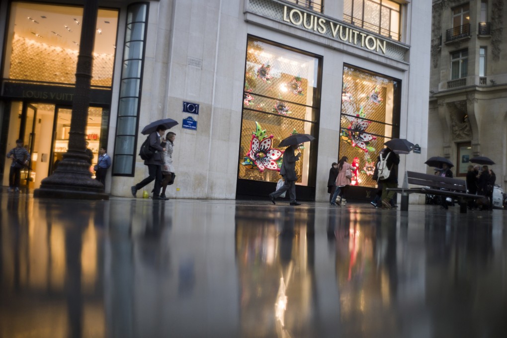 Exterior of a Louis Vuitton shop on the the Champs-Elysees avenue in Paris. Photo: AFP