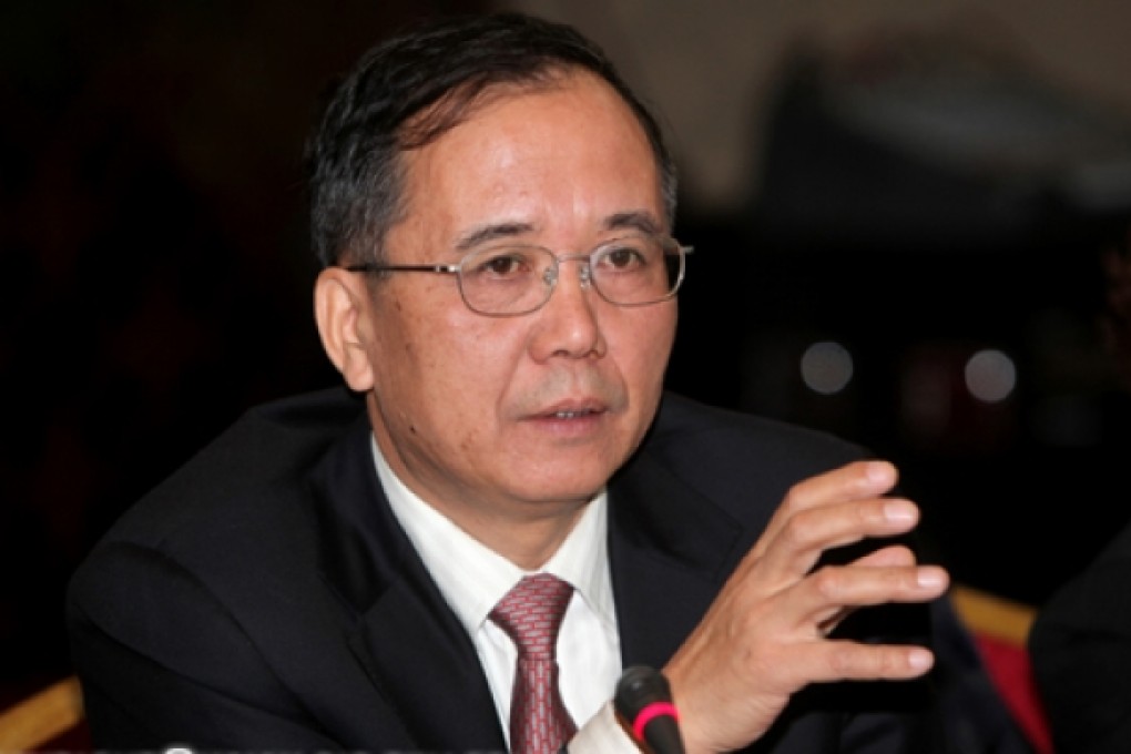 Lin Jianhua at a meeting in Peking University. Photo: Screenshot via Peking University