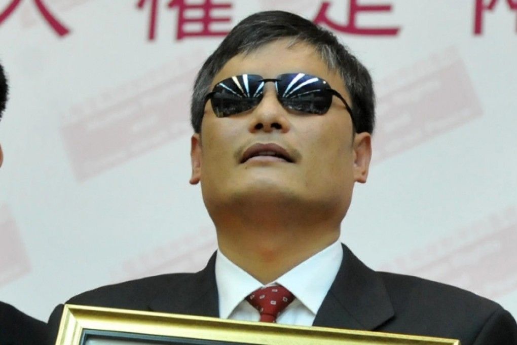 Like others before him, dissident Chen Guangcheng quickly lost his hero status. Photo: AFP